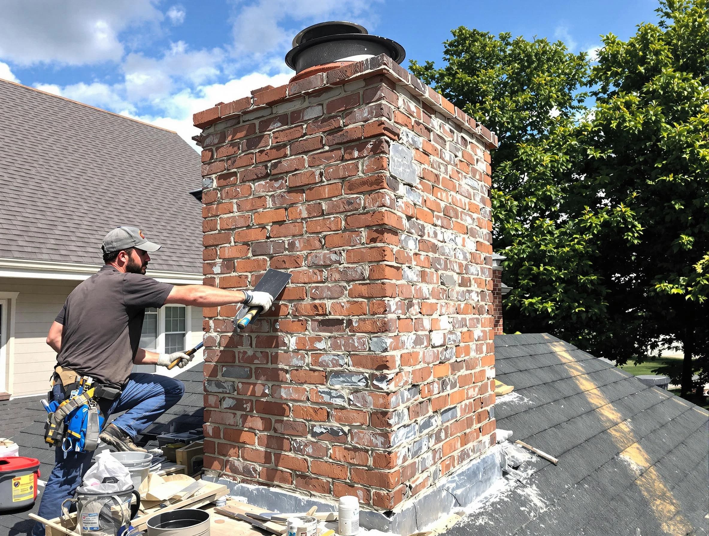 Completed chimney rebuild by Elk Ridge Chimney Sweep in Elk Ridge, UT