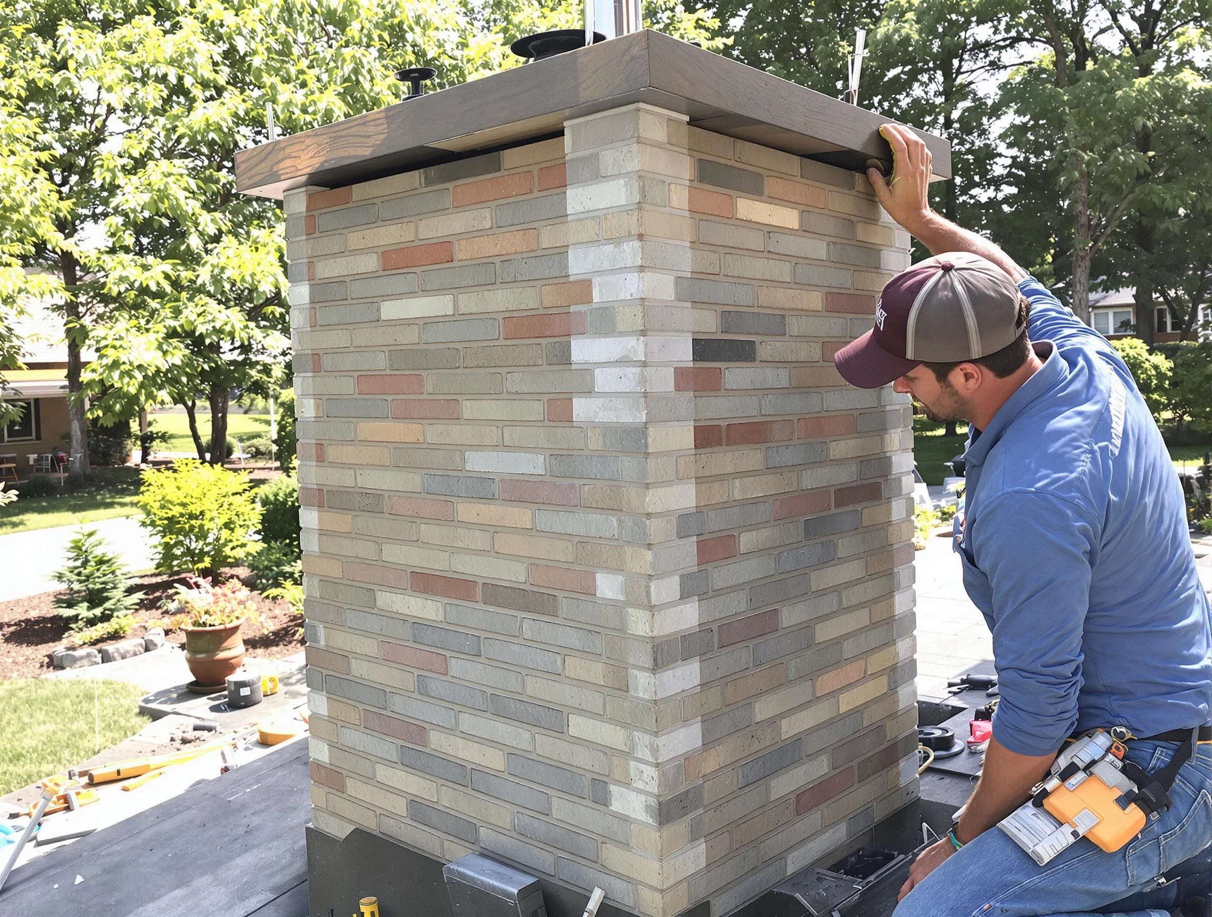 Elk Ridge Chimney Sweep completing a modern chimney remodel in Elk Ridge, UT