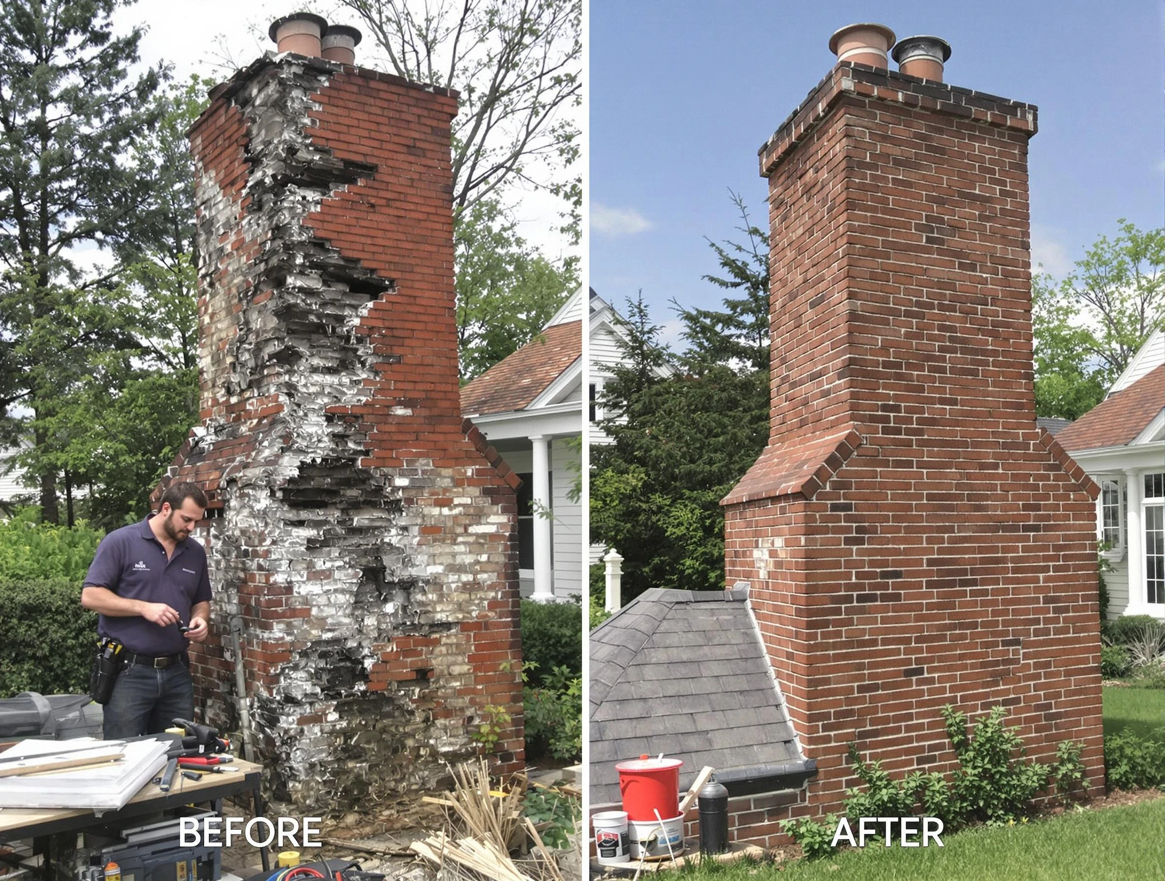 Elk Ridge Chimney Sweep performing a full chimney restoration in Elk Ridge, UT