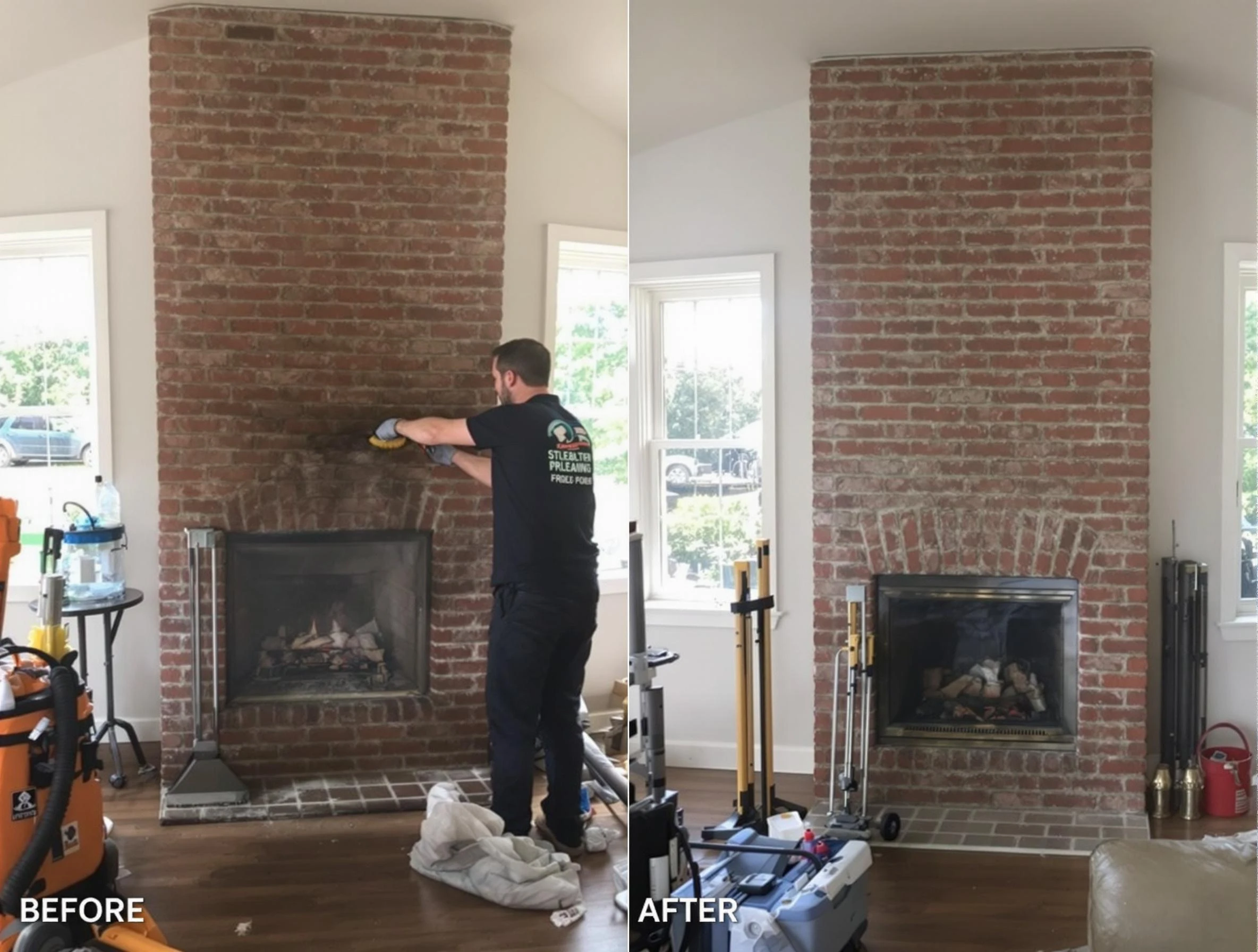 Finished chimney sweeping service by Elk Ridge Chimney Sweep in Elk Ridge, UT